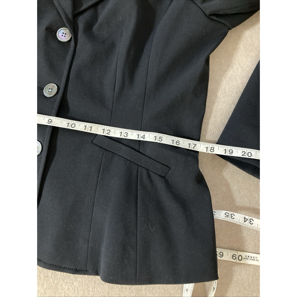 Eddie Bauer Black Blazer Womens Sz 8 New Shell Buttons Career Business Staple - Picture 8 of 8